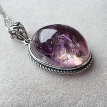 Load image into Gallery viewer, Super Rare Amethyst Enhydro Crystal Pendant Necklace Handmade with 925 Sterling Silver One of A Kind Jewelry
