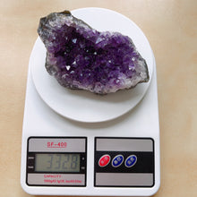 Load image into Gallery viewer, 332.8g Natural Amethyst Raw Stone Geode Slice Healing Stone Home Decor

