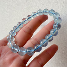 Load image into Gallery viewer, Natural High Clarity Saint Maria Blue Aquamarine with 9.3mm Beads | March Birthstone Pisces
