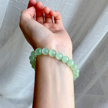 Load image into Gallery viewer, Beautiful Top-grade Green Stone Bracelet 9.3mm Beads | Natural Afghanistan Green Jade Heart Chakra Healing Gemstone

