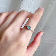 Load image into Gallery viewer, Natural Rare Sky Blue Jadeite Ring Handmade with 925 Sterling Silver | One of a Kind Fashion Jewelry
