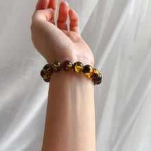 Load image into Gallery viewer, Rare Cornucopia Formation Genuine Medicine Amber Bracelet in 11.6mm Beads | Lucky Stone of Aries Gemini Leo Virgo | One of A Kind Jewelry
