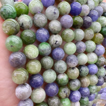 Load image into Gallery viewer, 8mm Natural Assorted Tanzanite Round Bead Strands for DIY Jewelry Project
