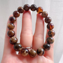 Load image into Gallery viewer, Myanmar Root Amber Bracelet 10.7mm Round Beads Jewelry | Lucky Stone of Aries Gemini Leo Virgo
