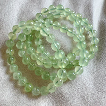 Load image into Gallery viewer, Stone of Hope Best Color Prehnite Bracelet 8.7mm Natural Heart Chakra Healing Stone

