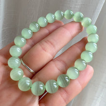 Load image into Gallery viewer, Natural Top-grade Green Stone Bracelet 9.1mm Beads with Beautiful | Natural Afghanistan Green Jade Heart Chakra Healing Gemstone
