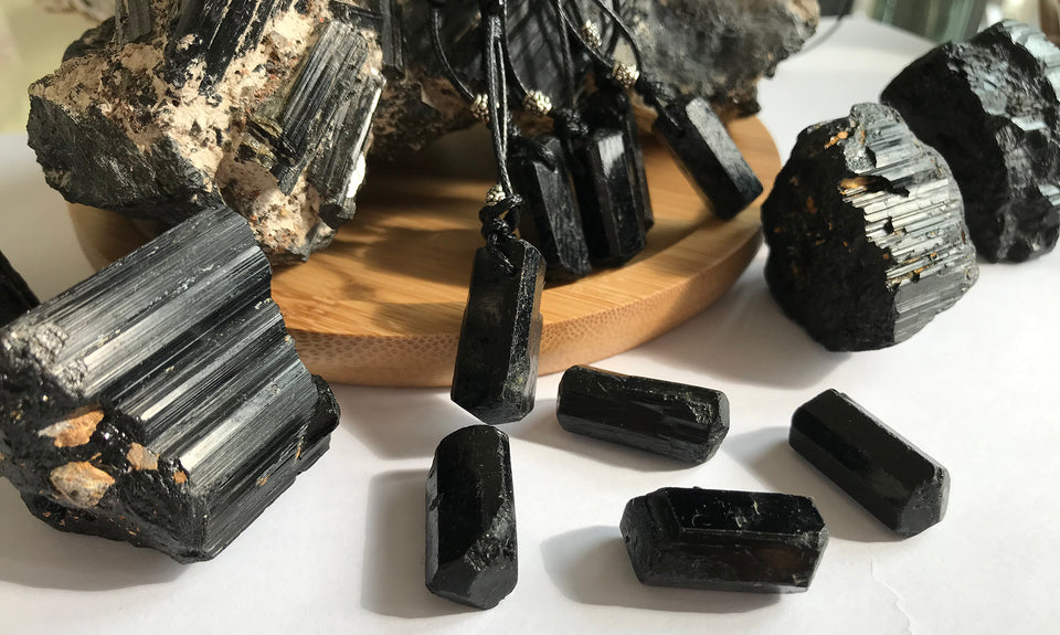 Black Tourmaline, a powerful crystal for protection againest Negative Energy. It is associated with your Root Chakra, known to be one of the most effective and powerful stones that can heal and protect you emotionally, physically and spiritually.