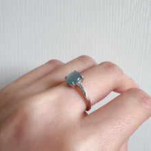 Load image into Gallery viewer, High-grade Rare Sky Blue Jadeite Ring Handmade with 925 Sterling Silver | One of a Kind Fashion Jewelry
