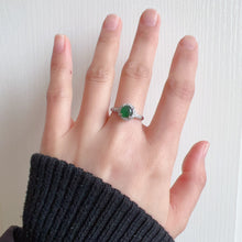 Load image into Gallery viewer, Best Royal Green Natural Jadeite RIng Handmade with 925 Sterling Silver and Zirconia | One of a Kind Fashion Jewelry
