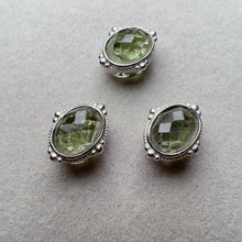 Load image into Gallery viewer, Handmade Faceted Oval Moldavite Pandora&#39;s Box Charm Pendant with 925 Sterling Silver
