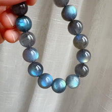 Load image into Gallery viewer, Rare Large Beads 12mm Blue Flash Labradorite Bracelet Natural Healing Crystal Jewelry
