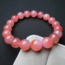 Load image into Gallery viewer, Rare Light Purple-pink Natural Yanyuan Agate Bracelet 10.8mm Heart Chakra Healing Jewelry Stone of Strength
