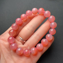 Load image into Gallery viewer, Rare Light Purple-pink Natural Yanyuan Agate Bracelet 10.8mm Heart Chakra Healing Jewelry Stone of Strength
