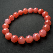 Load image into Gallery viewer, Rare Light Cherry Red Natural Yanyuan Agate Bracelet 10.2mm Heart Chakra Healing Jewelry Stone of Strength
