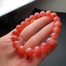 Load image into Gallery viewer, Rare Light Cherry Red Natural Yanyuan Agate Bracelet 10.2mm Heart Chakra Healing Jewelry Stone of Strength
