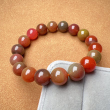 Load image into Gallery viewer, High-quality Natural Assorted Color Yanyuan Agate Bracelet with 11.1mm Beads | Stone of Strength
