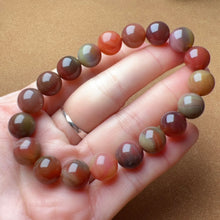 Load image into Gallery viewer, High-quality Natural Assorted Color Yanyuan Agate Bracelet with 10.8mm Beads | Stone of Strength
