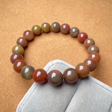 Load image into Gallery viewer, High-quality Natural Assorted Color Yanyuan Agate Bracelet with 10.4mm Beads | Stone of Strength
