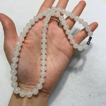 Load image into Gallery viewer, High-Quality Natural White Nephrite Jade (Hetian Jade) Beaded Necklace
