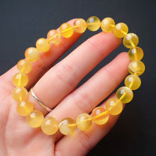 Load image into Gallery viewer, 8.5mm Beautiful Genuine Amber Bracelet | Lucky Stone of Aries Gemini Leo Virgo | One of A Kind Jewelry
