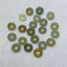 Load image into Gallery viewer, High-quality Natural Assorted Color Nephrite Jade Small Rings Charms Pendants
