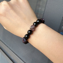 Load image into Gallery viewer, Limited Edition - 10mm Black Tourmaline Sugilite Double Energy Bracelet | Body Detox Remove Negativity

