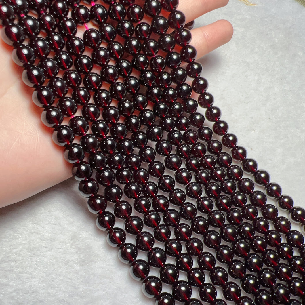 Best Quality in Strands 8.5mm Natural Almandine Red Garnet Bead Strands for DIY Jewelry Projects