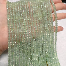 Load image into Gallery viewer, 4mm High-quality Natural Prehnite Faceted Square Bead Strands for DIY Jewelry Project
