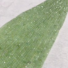 Load image into Gallery viewer, 3x4mm High-quality Natural Prehnite Faceted Rondelle Bead Strands for DIY Jewelry Project
