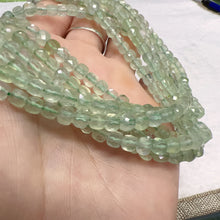 Load image into Gallery viewer, 4x4mm High-quality Natural Prehnite Faceted Square Bead Strands for DIY Jewelry Project
