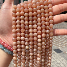 Load image into Gallery viewer, 8mm Natural Sunstone Loose Bead Strands for DIY Jewelry Project
