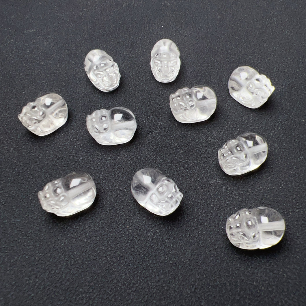 Cute Jewelry Accessory - Natural Clear Quartz Pixiu Bead Charms for DIY Jewelry Project