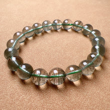 Load image into Gallery viewer, Natural Layers Green Phantom Quartz Elastic Bracelet with 9.6mm Beads | 4th Heart Chakra Good for Career Business
