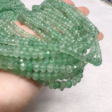 Load image into Gallery viewer, 3x4mm Natural High-quality Faceted Green Strawberry Quartz Rondelle Bead Strands for DIY Jewelry Projects
