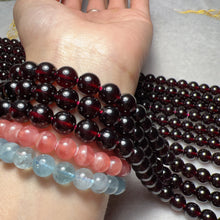 Load image into Gallery viewer, Best Quality in Strands 8.5mm Natural Almandine Red Garnet Bead Strands for DIY Jewelry Projects
