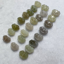 Load image into Gallery viewer, Natural Assorted Color Nephrite Jade Lucky Lock Bead Charms for DIY Jewelry Project
