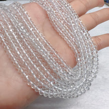 Load image into Gallery viewer, 3x4mm Best Quality In Strand Natural Faceted Clear Quartz Rondelle Beads for DIY Jewelry Projects
