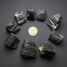 Load image into Gallery viewer, Top Grade Jet Black Tourmaline Raw Stone from Brazil | 1st Root Chakra Remove Negativity
