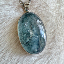 Load image into Gallery viewer, One &amp; Only Collectible Grade Natural Spakling Mica Aquamarine Pendant Necklace | Reiki Healing Stone Throat Chakra
