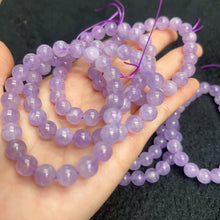 Load image into Gallery viewer, 8.5-8.9mm Natural Lavender Amethyst Round Beaded Bracelets for wholesale

