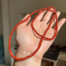 Load image into Gallery viewer, 4.6mm 4-Wraps Natural Nanhong Southern Red Agate Bracelet Necklace | High-quality Root Chakra Healing Stone of Strength
