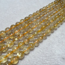 Load image into Gallery viewer, 7mm Natural Golden Rutilated Quartz Round Bead Strands for DIY Jewelry Project
