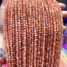 Load image into Gallery viewer, 5mm Faceted Golden Sunstone Bead Strands Natural Crystal for DIY Jewelry Project
