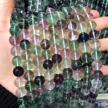 Load image into Gallery viewer, 6-12mm Top-quality in Strands Assorted Fluorite Round Beads for DIY Jewelry Project
