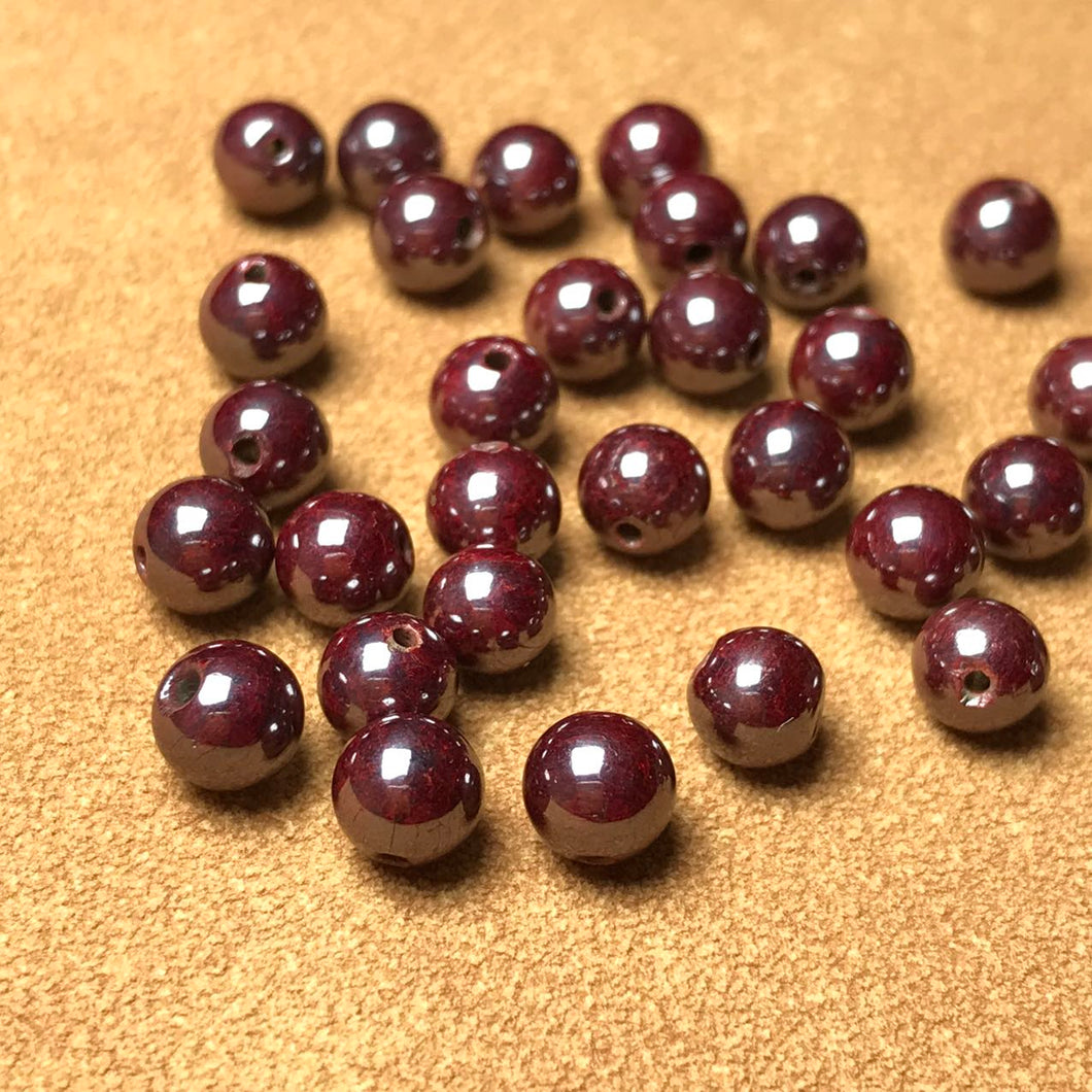 100 pcs 6mm Genuine Cinnabar Round Beads for DIY Jewelry Making Projects