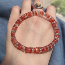 Load and play video in Gallery viewer, High Quality Arusha Sunstone Elastic Bracelet | Handmade Healing Crystal Jewelry | Bring Positivity Energy Like The Sun Sacral Chakra
