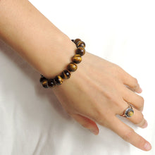 Load image into Gallery viewer, 10mm Top Quality Brown Tiger Eye Bracelet | Fashion Healing Stone Jewelry for Men Women
