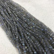 Load image into Gallery viewer, 4mm Faceted Rainbow Flash Labradorite Bead Strands DIY Jewelry Project
