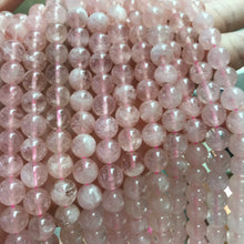 Load image into Gallery viewer, 8mm Natural Pink Morganite Round Bead Strands DIY Jewelry Making Supply

