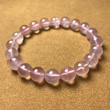 Load image into Gallery viewer, Nice Pink Mozambique Rose Quartz Beaded Bracelet 10mm | Heart Chakra Jewelry | Improve Your Love Life and Relationship
